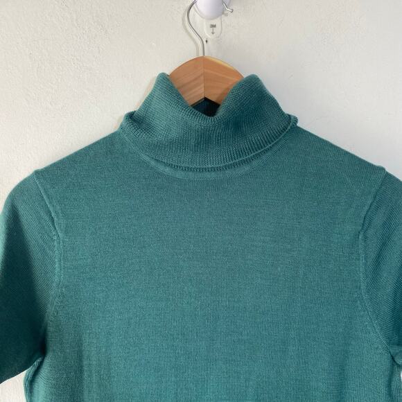 Dialogue Short Sleeve Turtleneck Merino Blend Sweater‎ XS Old Money Quiet Luxury - Picture 6 of 6